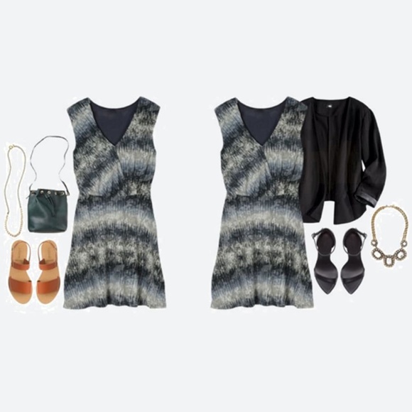 Mystree Raylin V-Neck Abstract Print Dress - Picture 6 of 6